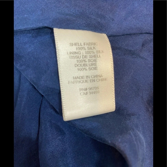 Rebecca Taylor Blue Silk Strapless Ocean Dress - Picture 8 of 11